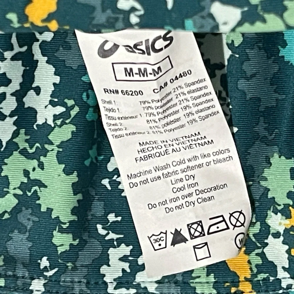 ASICS New Strong 92 Printed Bra-Size Med-Tennis Japan Brushed AOP Soothing Sea - Picture 3 of 4